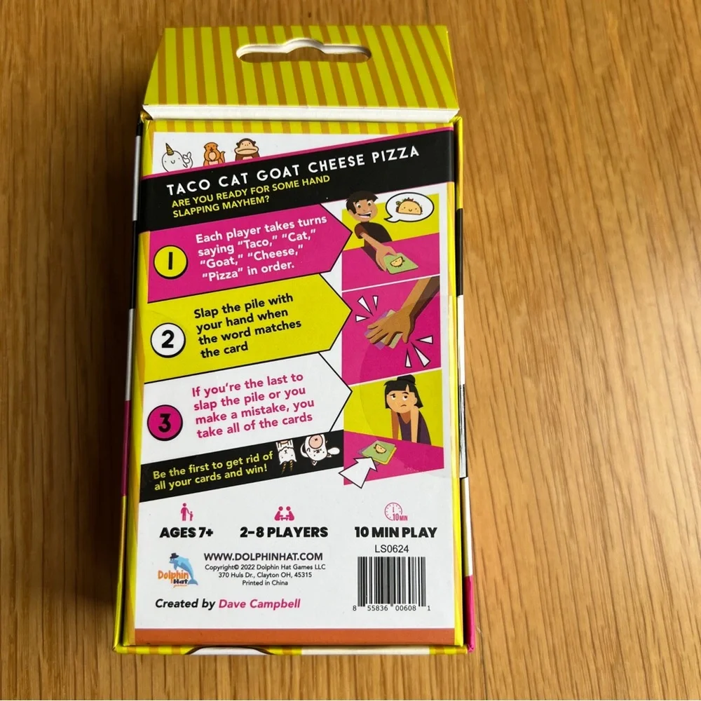 NEW! Taco Cat Goat Cheese Pizza Card Game.
